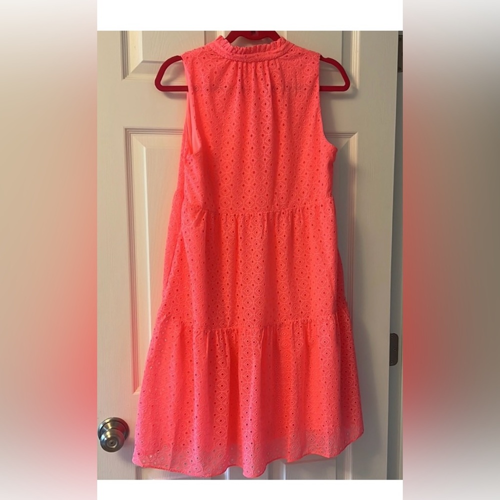 Lilly Pulitzer Novella Pink Sleeveless Eyelet Dress M - Picture 13 of 16
